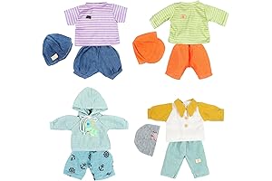 Baby Doll Boy Accessories: 12-16 Inch Dolls' Wardrobe Assortment