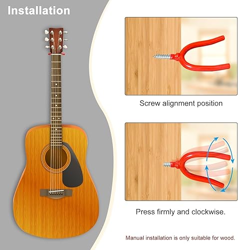 Miniatura 6 de OhanaWe 10 soportes de acero recubiertos de vinilo negro para herramientas resistentes de 4 pulgadas, ganchos en U para garaje, taller, palas