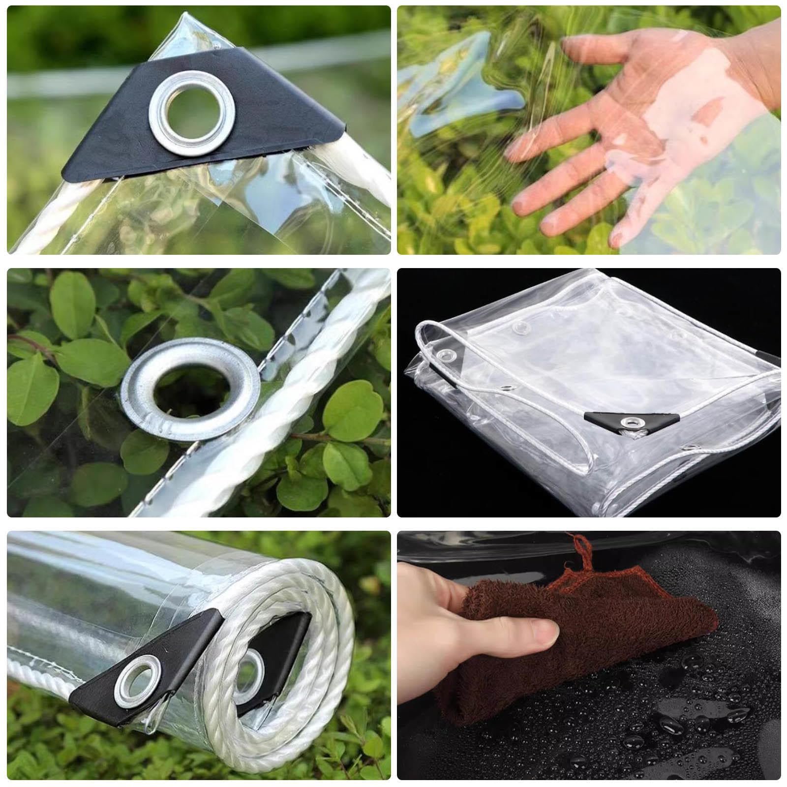 thumbnail: Waterdicht Transparant Pergola Zeil - PVC Dekzeil Met Oogjes, Voor Terras & Tuinhuis