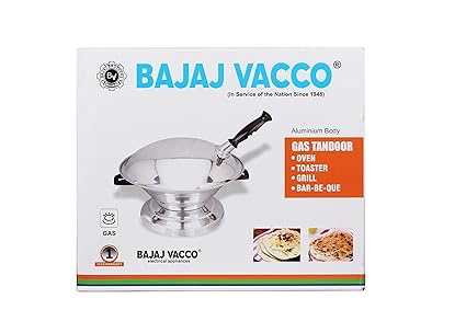 BAJAJ VACCO  GAS Aluminium Multi Purpose Oven, Gas Tandoor/Barbeque Griller/Bati/Pizza Maker