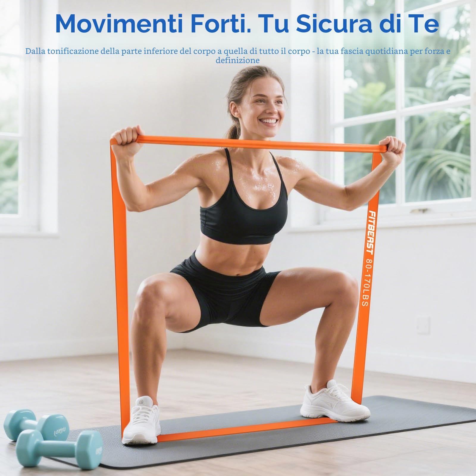 FitBeast Set di bande di resistenza, bande per esercizi e trazioni con guanti e ancoraggio per porta per allenamento della forza, allenamenti domestici