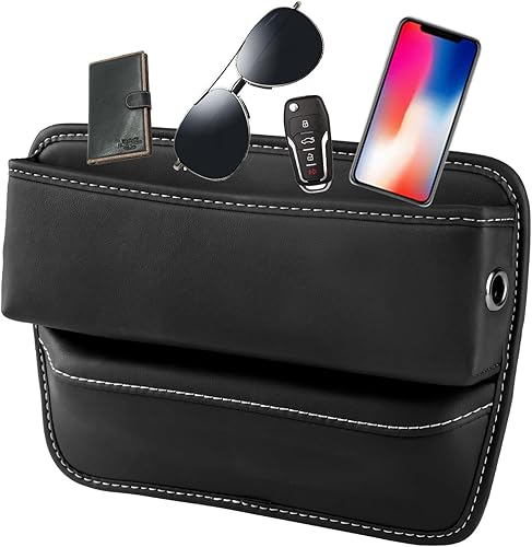 Organizador de espacio para asiento de automóvil, organizador multifuncional de cuero para asiento de automóvil y accesorios automotrices de