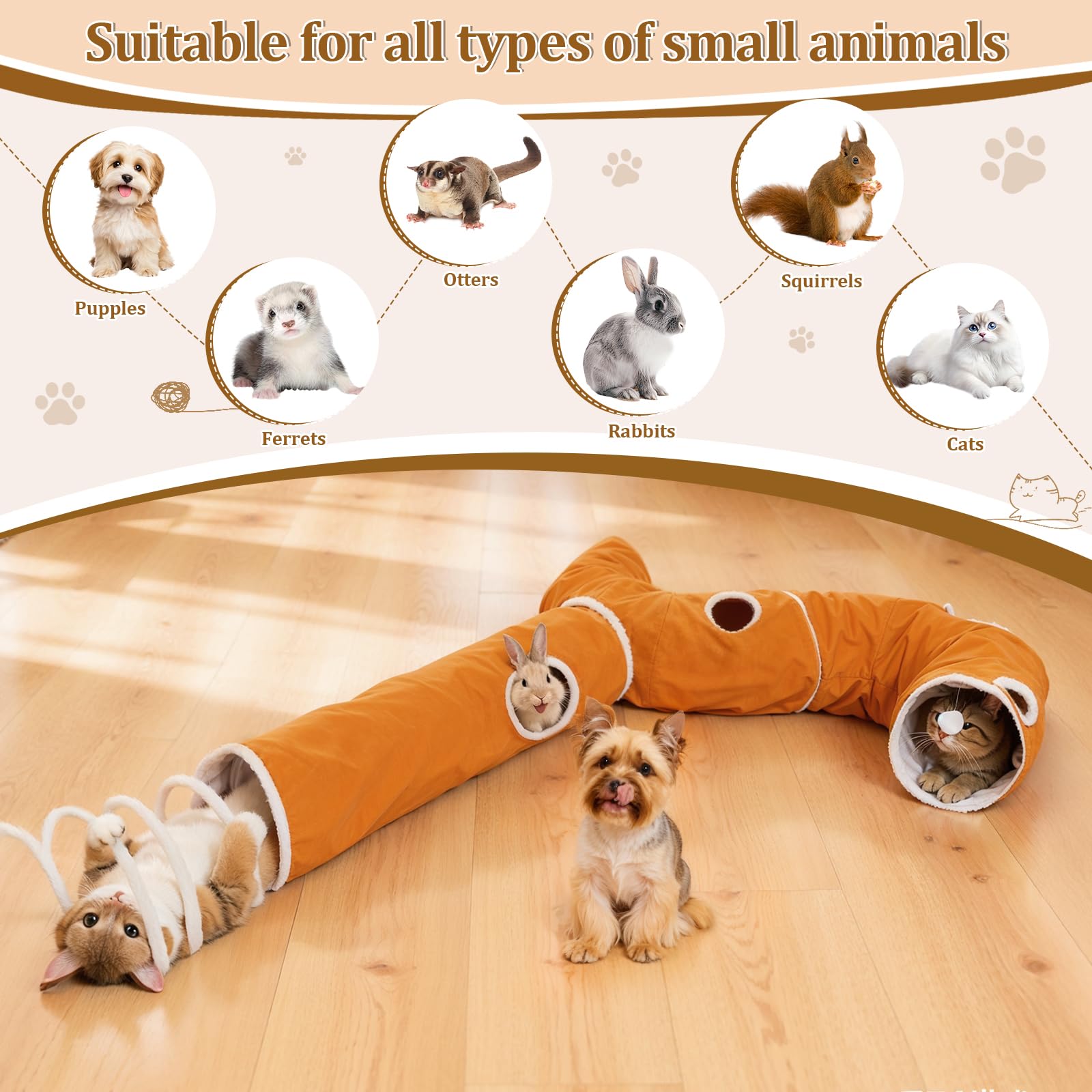 Ownpets Tunnel Lollipop pour chat Marron