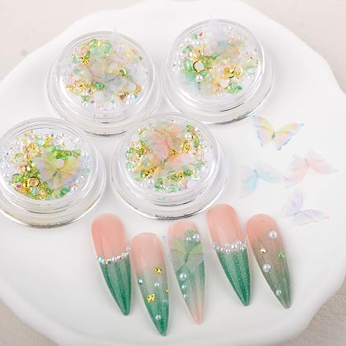 Miniatura 10 de QIMYAR 6 colores de sirena para arte de uñas, copos de purpurina de colores, copos de uñas de sirena, calcomanías de lentejuelas para uñas, arte de