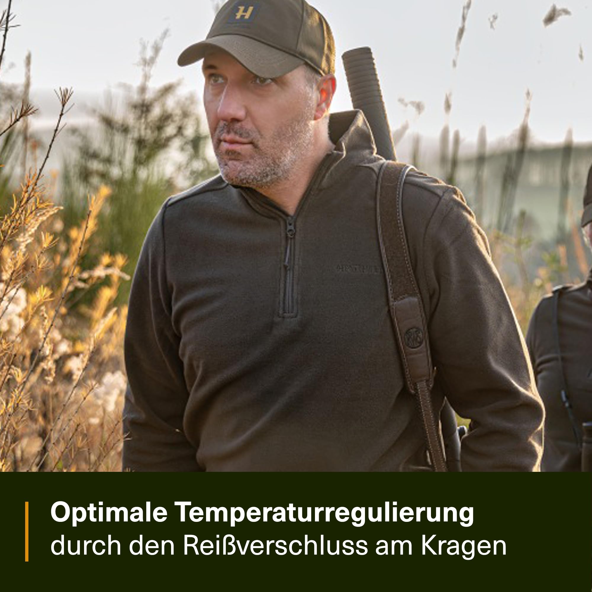 Härkila Herren Fleecepullover, Troyer, Ideal für alle Outdoor-Aktivitäten und zum Wandern, Shadow Brown