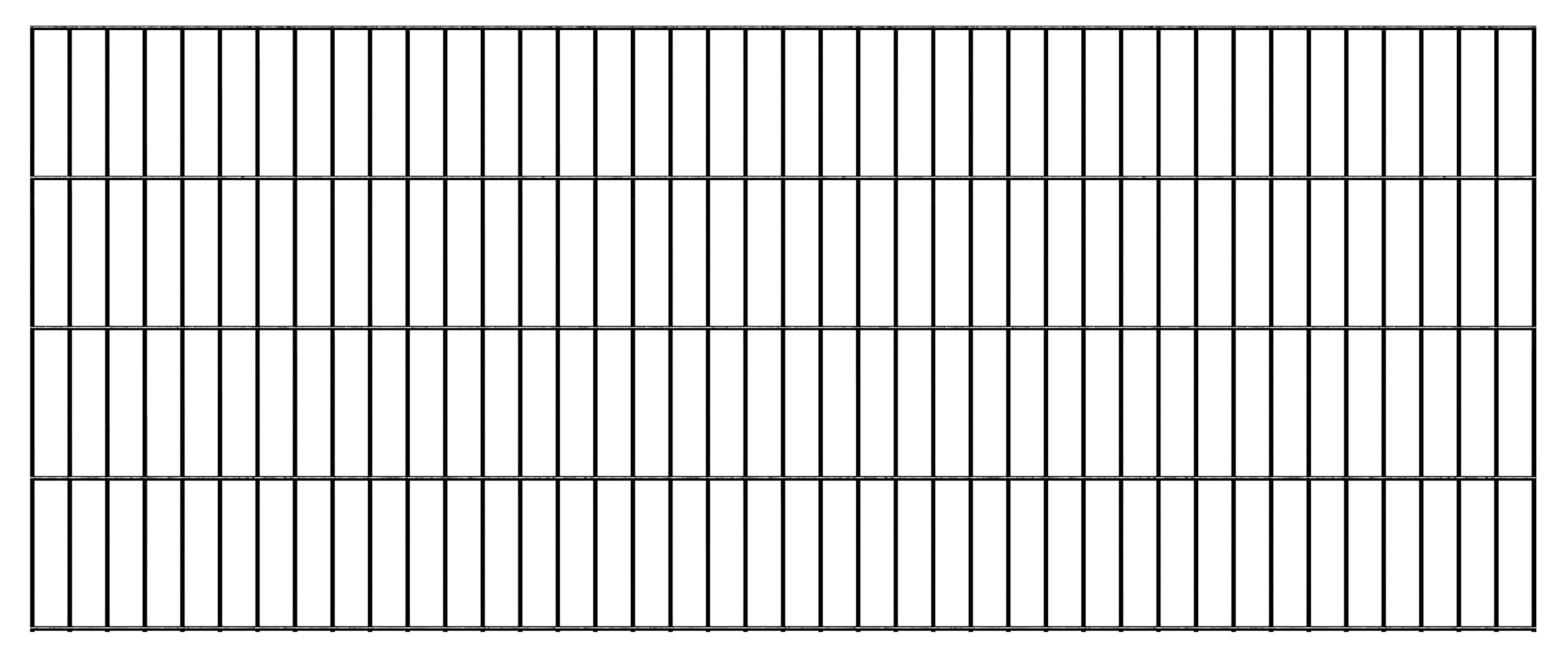 Alberts 664169 Doppelstabmattenzaun | kunststoffbeschichtet | matt schwarz | Höhe 80 cm