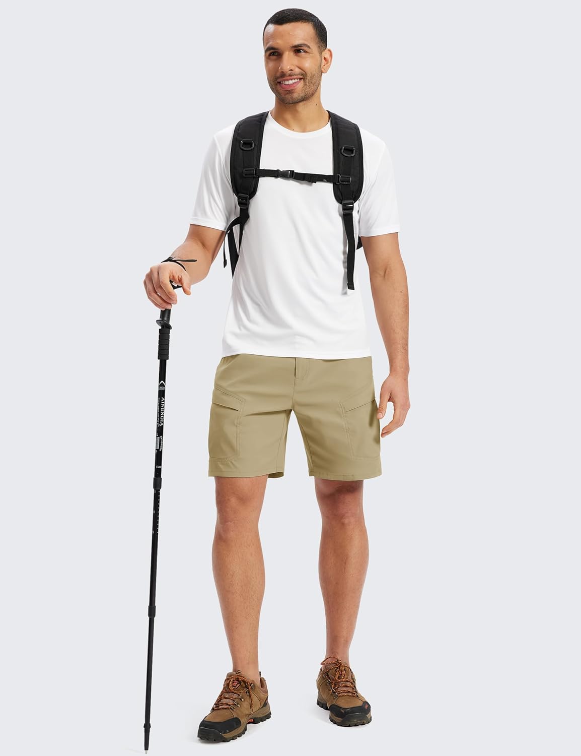 TACVASEN Mens Cargo Hiking Shorts 7" Quick Dry Stretch Tactical Work Shorts for Men Outdoor Casual Summer with 6 Pockets