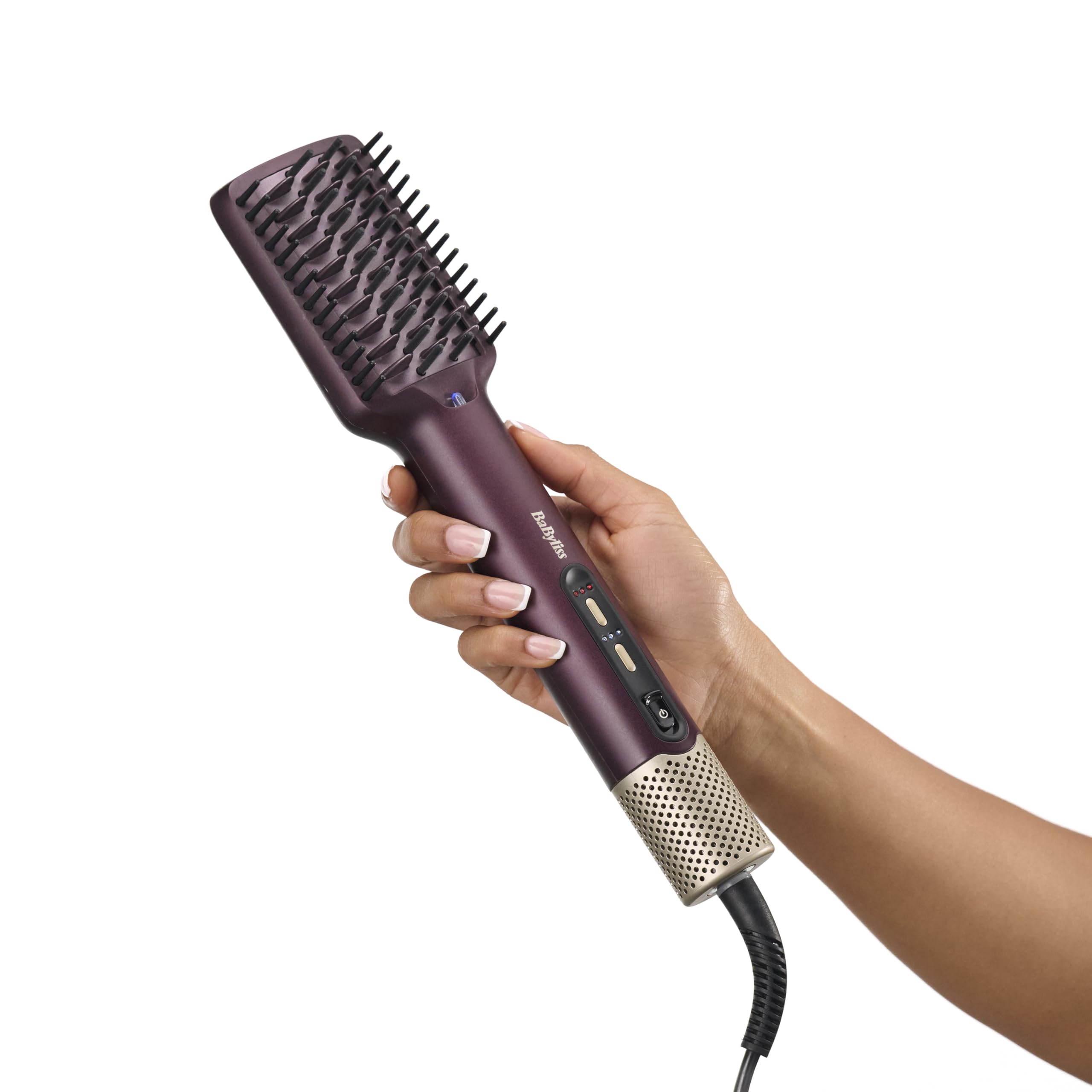 BaByliss Air Power Smooth AS6400E Cepillo Secador con Tecnología Iónica Antifrizz Alisado y Secado