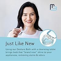 Vista 4 de Estuche de baño para dentaduras y estuche para retenedores, vaso de baño para dentaduras para retenedores Invisalign, protectores bucales