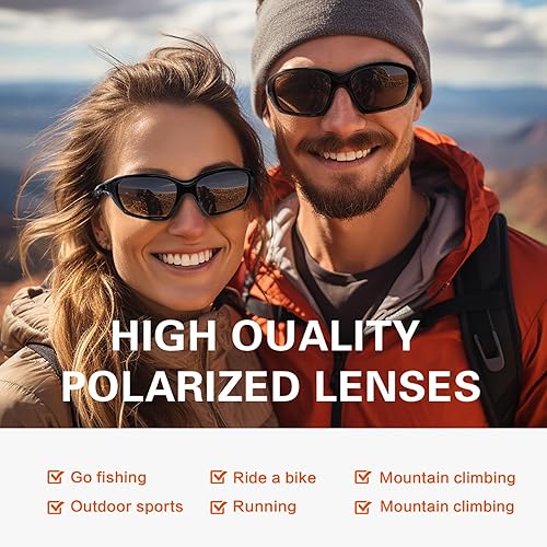 Miniatura 6 de suoso - Lentes de sol polarizados deportivos para hombres y mujeres, con protección UV400, envolventes, para conducir y pescar, TR90
