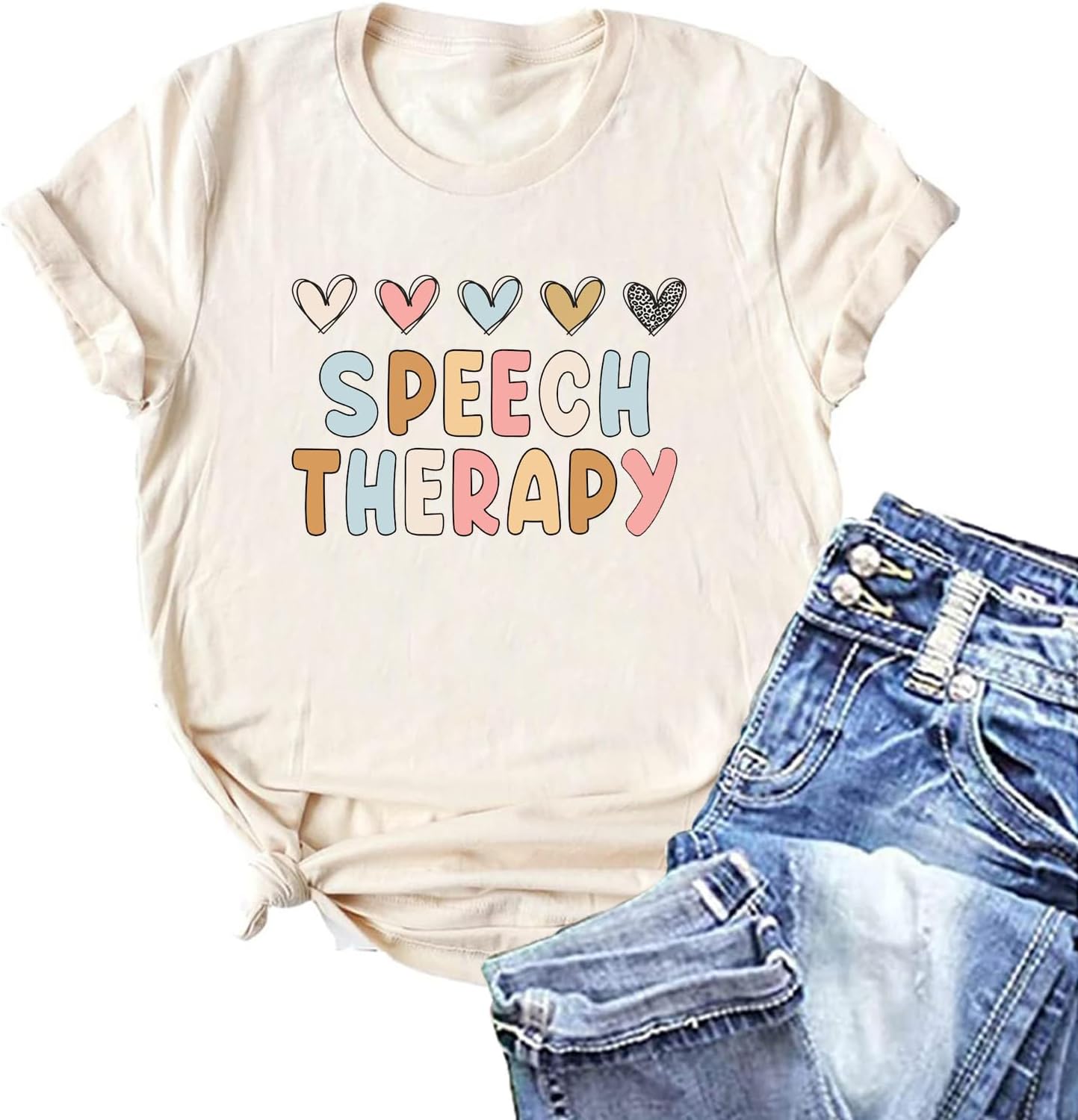 Women Speech Therapy Shirt Speech Language Pathologist T-Shirt Communication Therapist Tee Mental Health Top