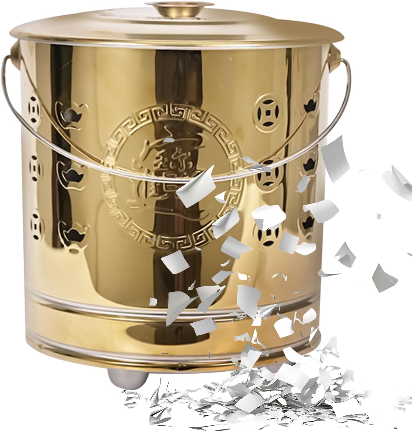 Burn Barrels for Outside, Fire Barrel, Stainless Steel Drum with Safety Liner, Covered Cage for Outdoor Use, Outdoor Fire Pits, Camping Cooking Barrel for Trash Fallen Leaves Garbage Deck Mountain Bac