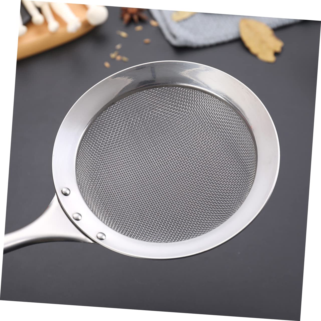 Set mit 3 Küchensieben aus Edelstahlgeflecht – ideal für Mehl, Nudeln und Öl, feinmaschiges Sieb zum Kochen und Abschöpfen