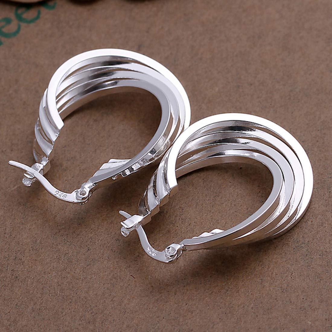 Entangled Rings Alloy Dangle Earring
