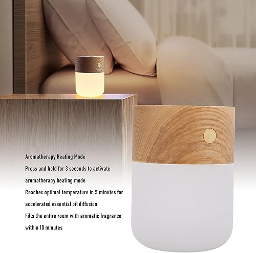 Miniatura 3 de Diydeg Difusor de aromaterapia, lámpara de mesa de aromaterapia compacta USB, luz nocturna ajustable, difusor de aceite esencial, difusor de