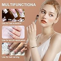 Vista 3 de Pincel para Uñas Acrílicas Tamaño #16, KEMEISI 100% Puro Kolinsky Pinceles de Arte para Uñas Mango Resistente Forma Ovalada Herramientas de Diseño