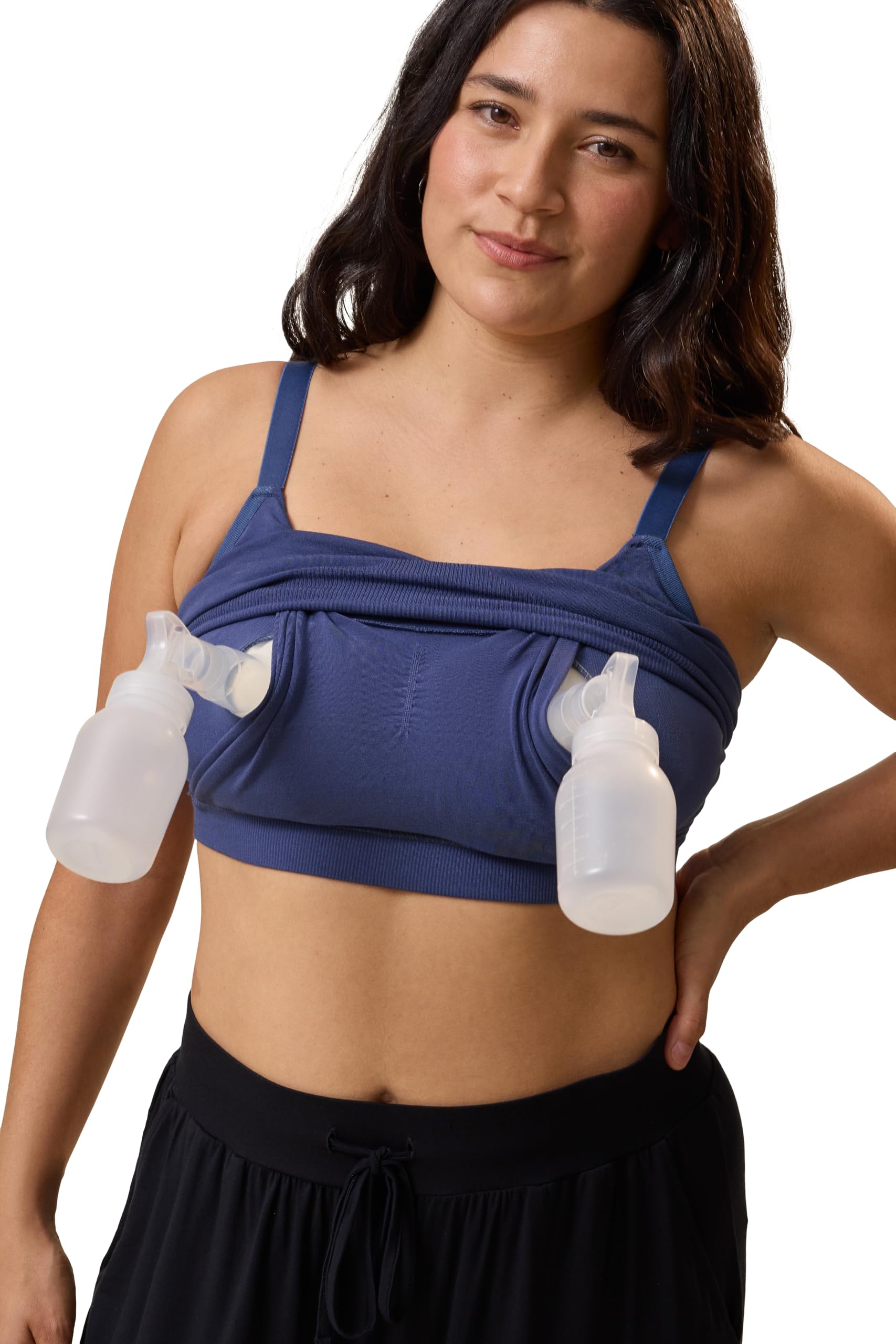 Kindred Bravely Sublime Sleep Pumping Bra Hands Free, Adjustable Pumping & Nursing Bra with EasyClip for All Breast Pumps