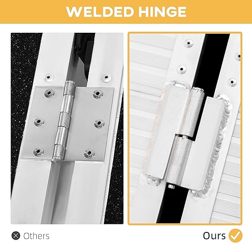 Miniatura 5 de HOMCOM Rampa para silla de ruedas de 4 pies, rampa de umbral de aluminio plegable con superficie y mango antideslizantes, capacidad de peso de 600