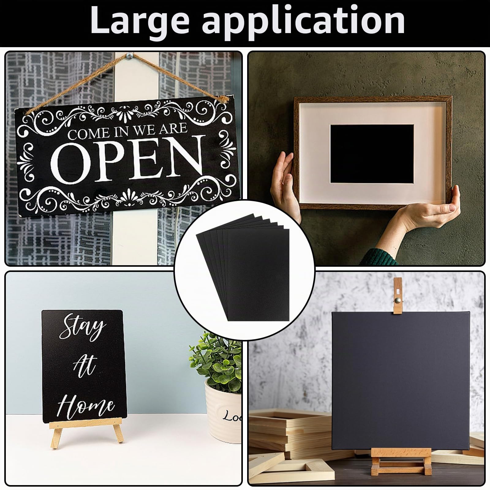 YAYODS Lot de 6 Plaque Plastique ABS Noire 30 x 20 cm - Feuille Plastique Épaisseur 3 mm - Panneau Polystyrène Rigide pour Modélisme, Thermoformage, Décoration et Bricolage DIY