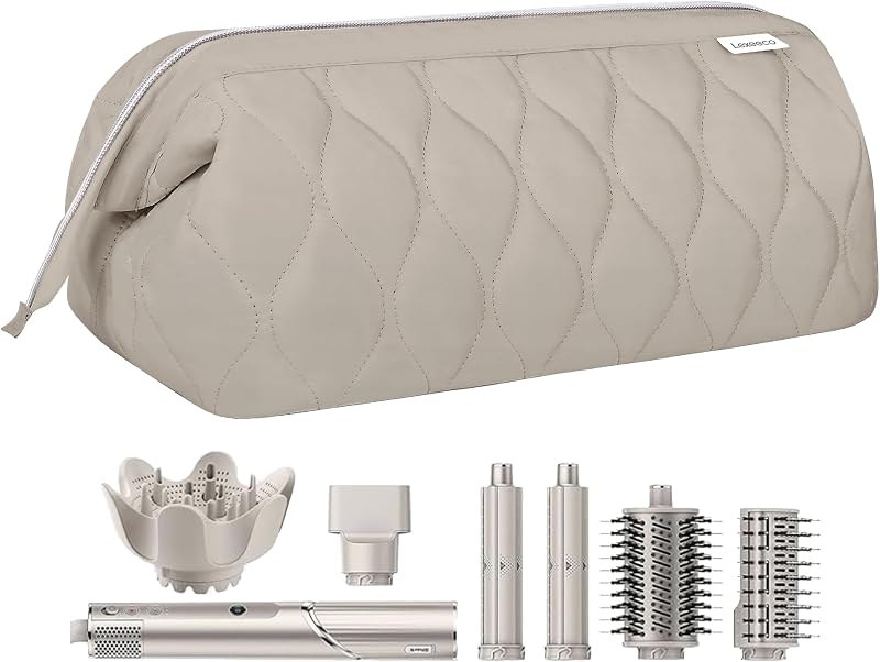 Lexeeco Estojo de Viagem para Dyson Airwrap e Shark Flex Style, Camel