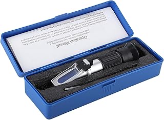 Deryang Refratômetro de resfriamento anticongelante, refratômetro anticongelante de carro leve, 4 em 1 para sistema anticongelante de fluido de escape automotivo