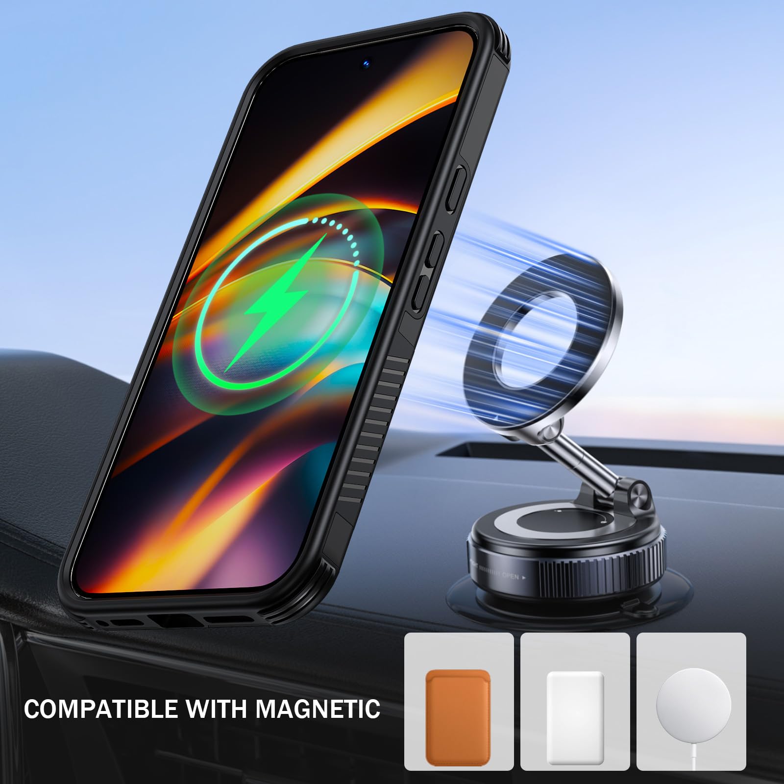 Coque Magnétique Pour Google Pixel 11 Pro XL/ 11 Pro/ 11, Support Réglable