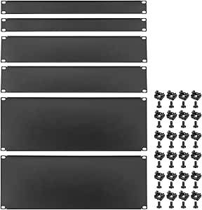 Amazon.co.jp: PATIKIL 6pcs 1U 2U 4U Blank Panel Metal Rack Mount 482mm ...