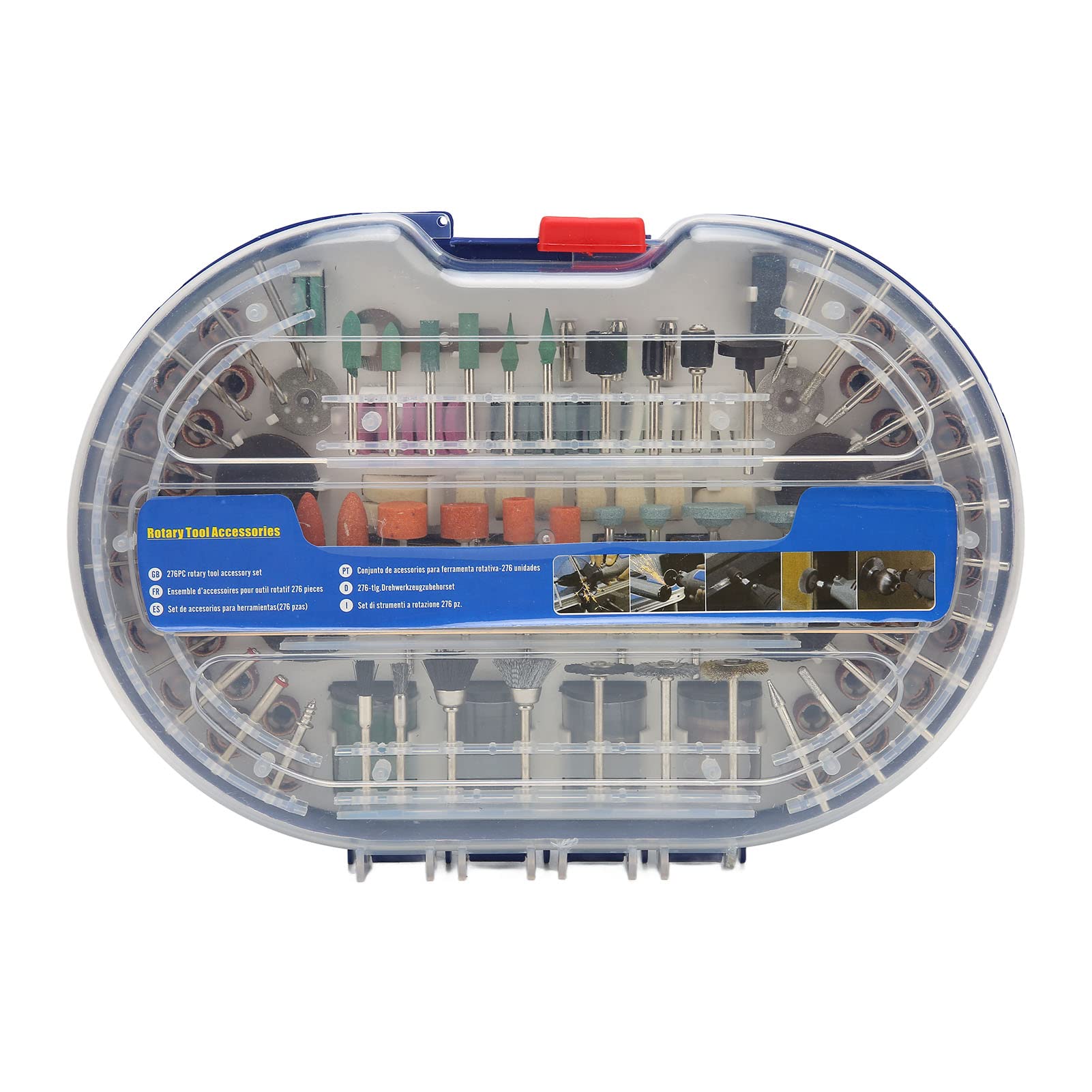 276pcs Kit de accesorios de herramientas rotativas 1/8in Shank Establecido para proyectos de mejoras para el hogar