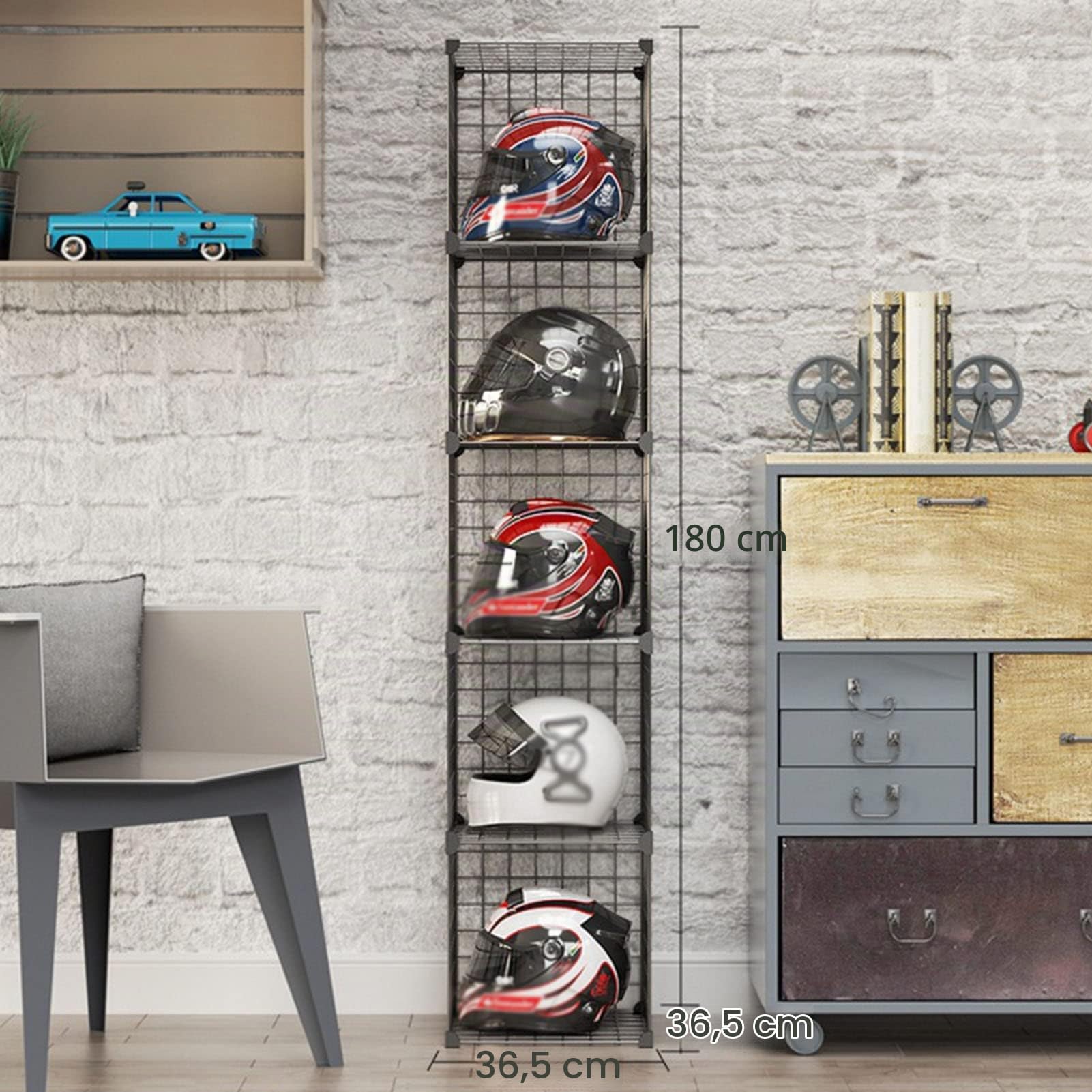 Chapeau Organisateur Boîte Support de Casque de Moto Monté Au Sol,vitrine de Stockage Chapeau de Magasin de Détail Commercial Moderne,contenants Porte-Bouchons Empilables,for Casque de Baseball/rugb