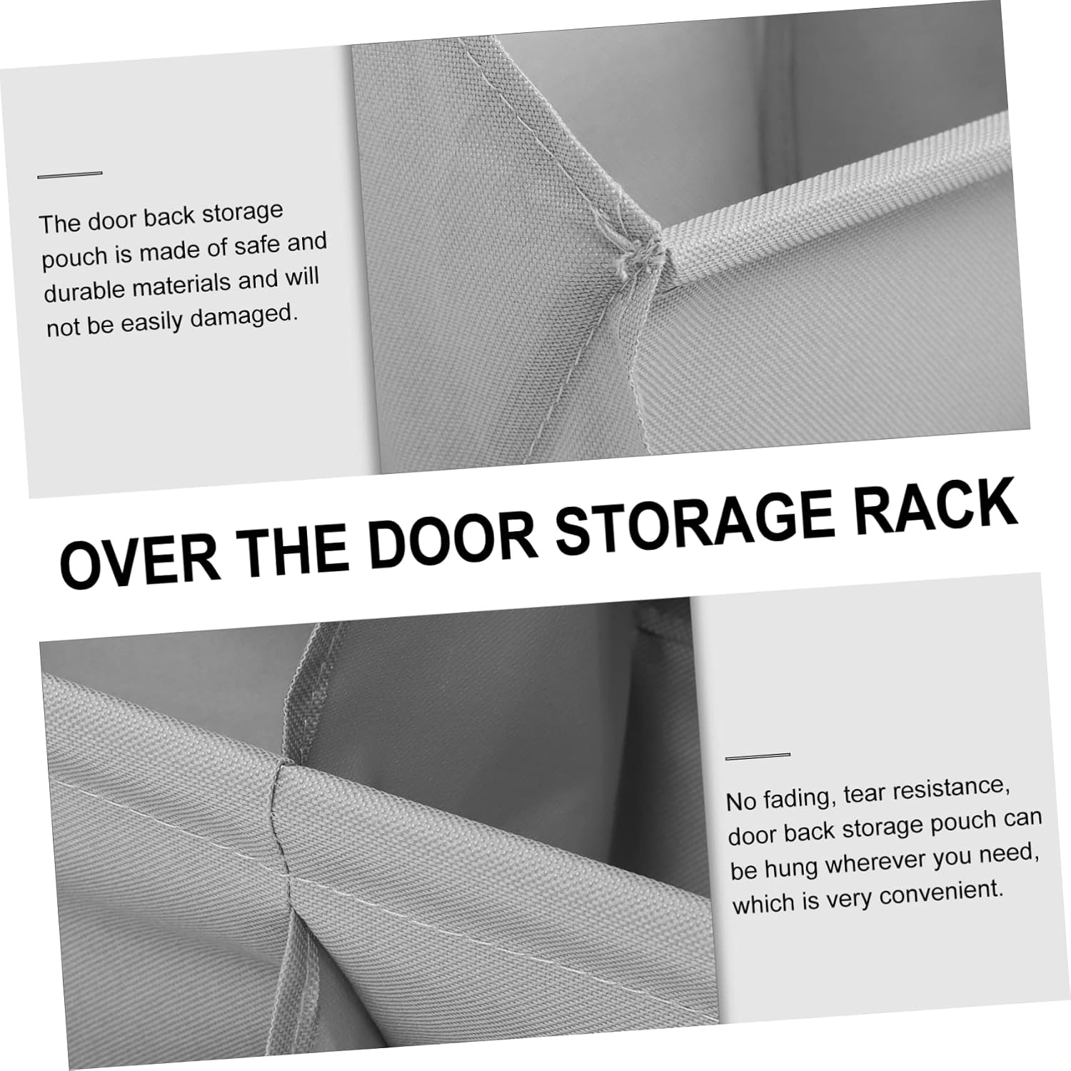 Hemobllo 1set Multi-layer Door Back Hanging Storage Organizer Convenient Closet Pouch for Shoes and Accessories for Bedroom Bathroom Kitchen and Office Use Grey