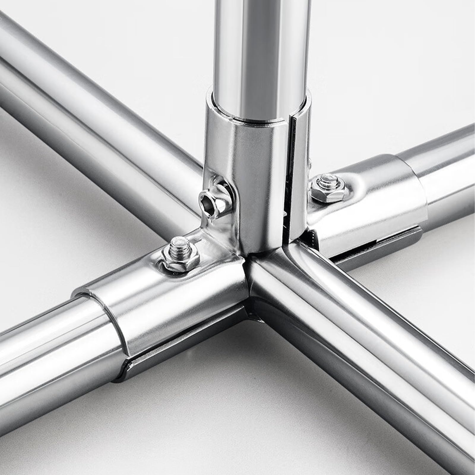 ZHSLDQ 2 Sets 1inch,4 way Pipe Clamp, 4-way Metal Connectors