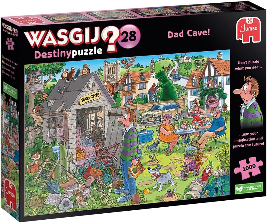 Destiny 28, Dad Cave - Unique 1000 Piece Jigsaw Puzzles for Adults, Colourful, Fun, Challenging & Brainteasing 1000 Pc Adults Jigsaw Puzzle - 100% Recycled Cardboard - Jumbo