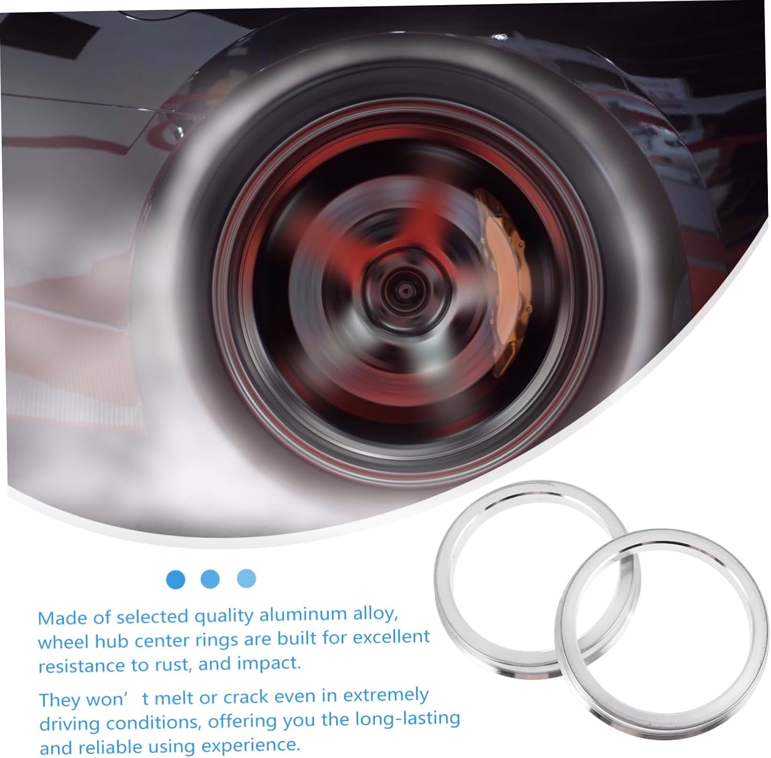 4pcs Aluminum Hub Centric Rings for Car Wheel Center Hole Adapter for Vehicle Hubs Compatible Multiple Models