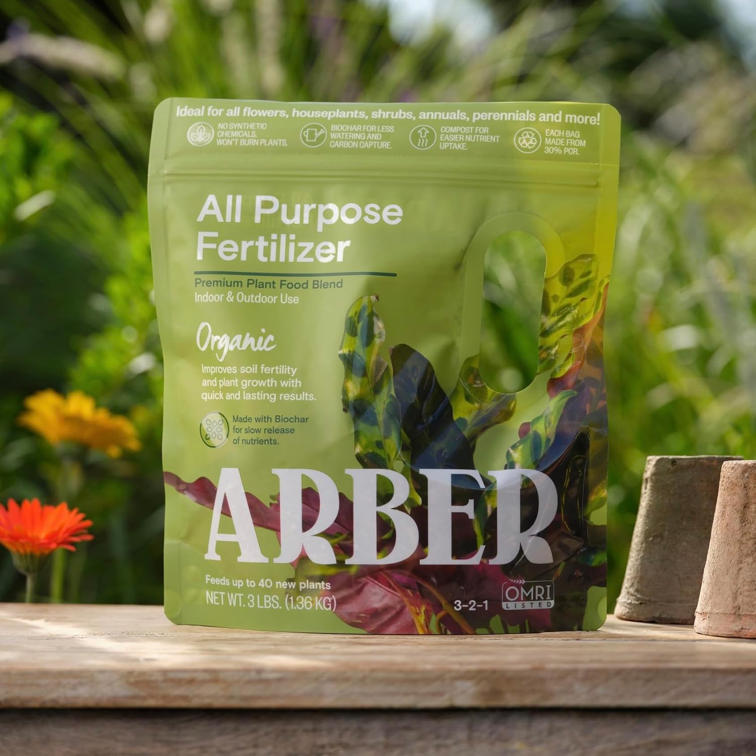 All-Purpose Granular Fertilizer – 4 Pack, 4 lb Total | Organic-Based Plant Food for Vegetables, Flowers, Shrubs & Lawn | Slow-Release Nutrients Boost Growth, Root Strength & Soil Health for Gardening