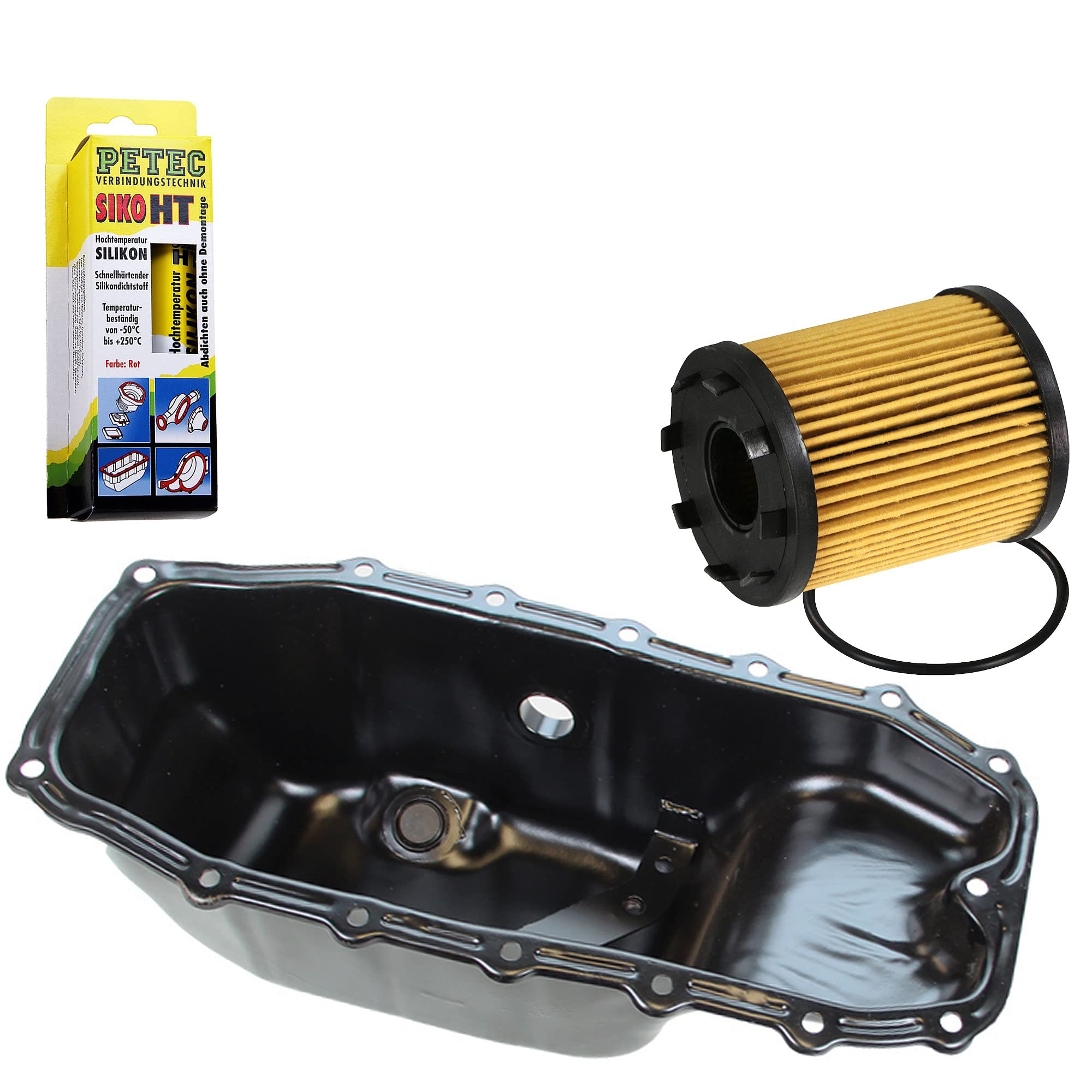 1x coppa dell'olio con foro per il sensore di livello dell'olio, | Compatibile con: OPEL AGILA, ASTRA H, ASTRA H Caravan, ASTRA H Stufenheck, COMBO Kasten/Großraumlimousine, COMBO Tour