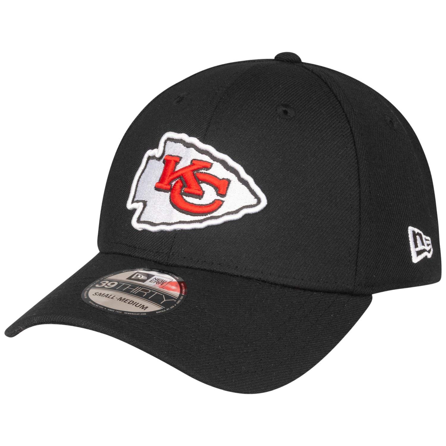 New Era 39Thirty Stretch Cap - Kansas City Chiefs Black - S/M