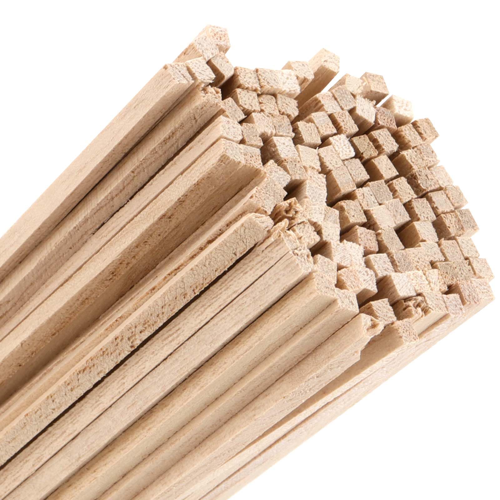 50 Bâtons En Bois De Balsa - 6x6x300mm, Pour Modélisme