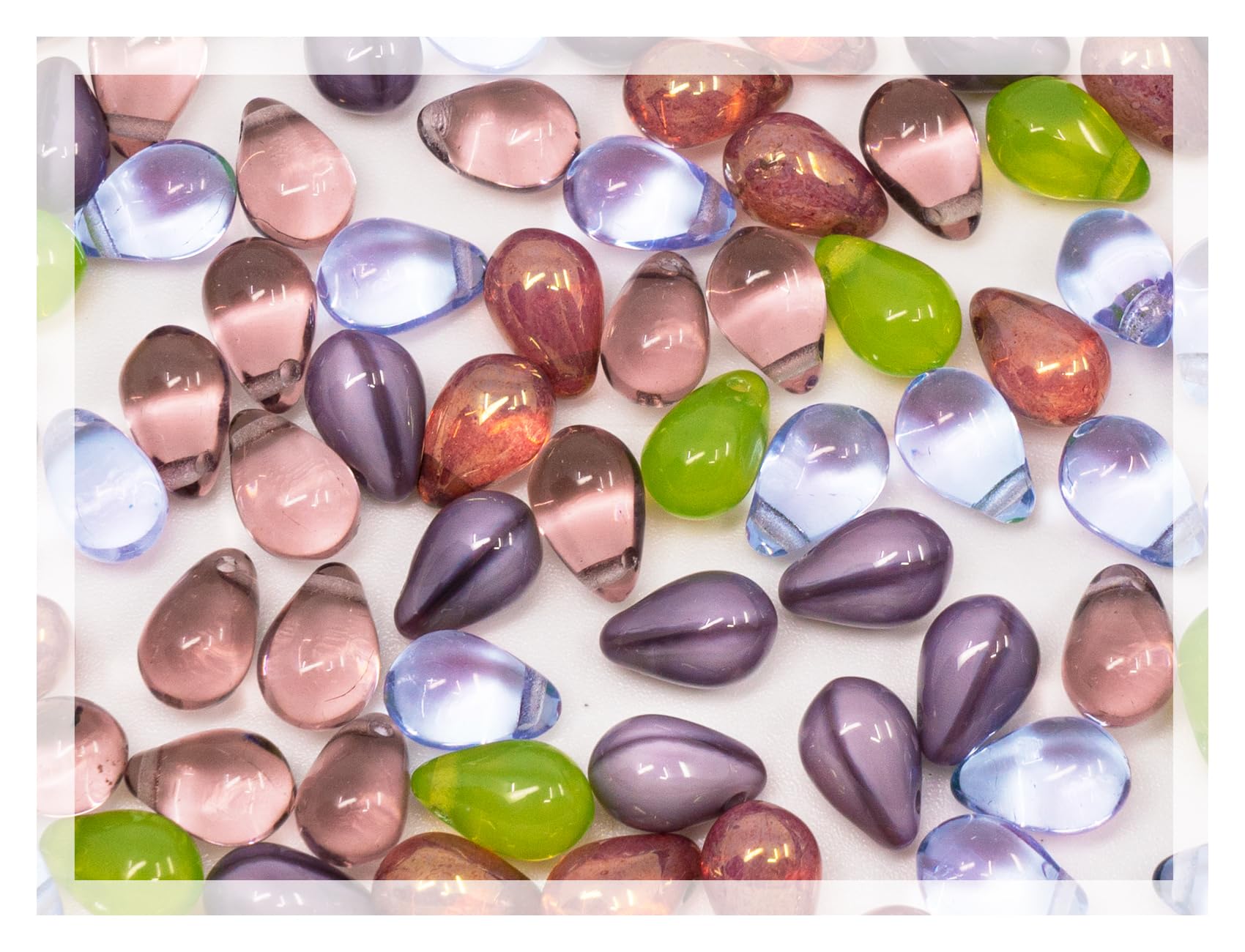 Czech 50-Piece Glass Beads, 6x9mm, Teardrop Siam Red — view 79