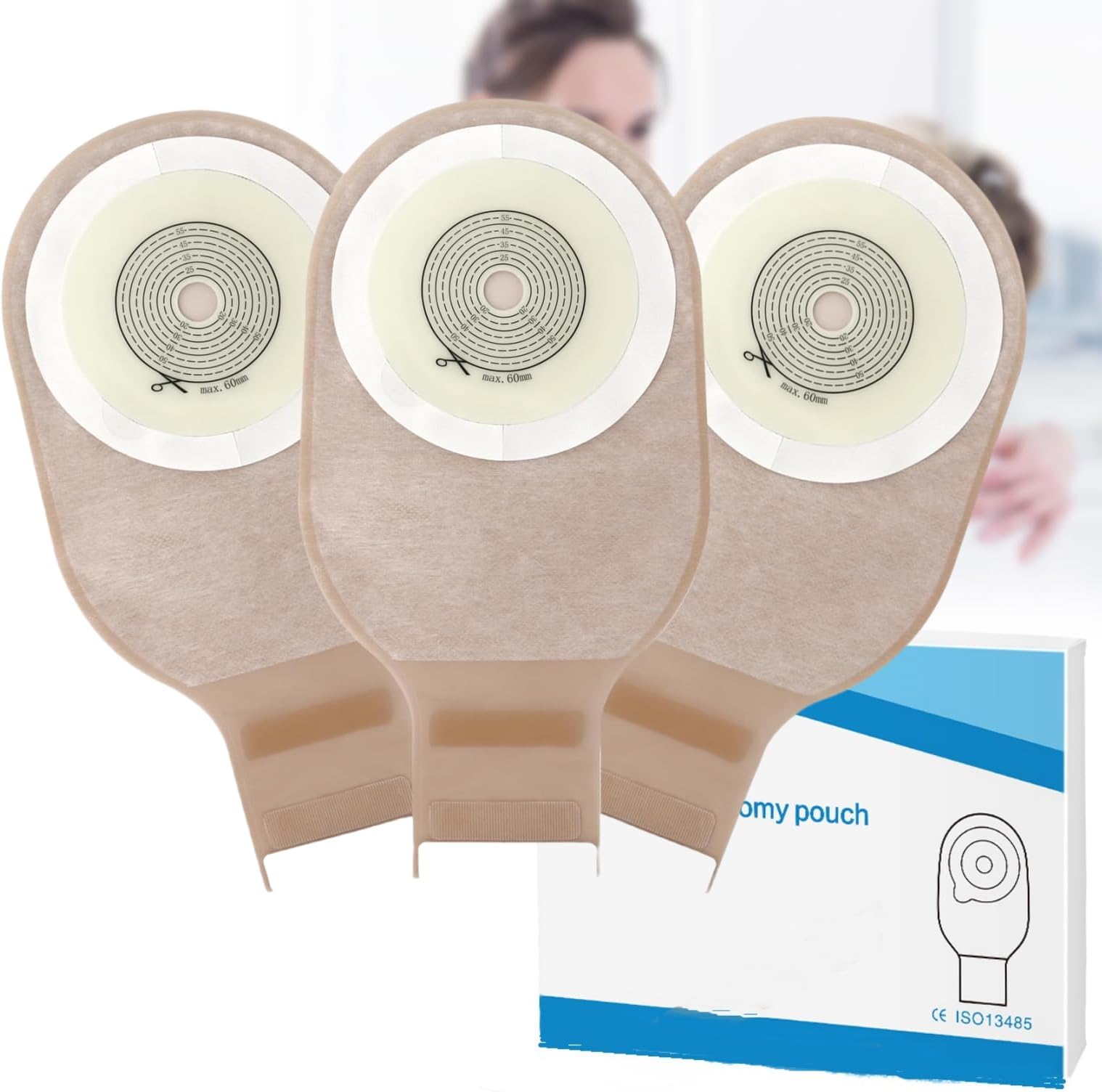 30 PCS Colostomy Bags, One Piece Ostomy Supplies Ostomy Drainable Pouch for