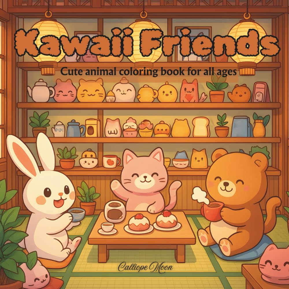 Kawaii Friends: Cute Animal Coloring Book For All Ages