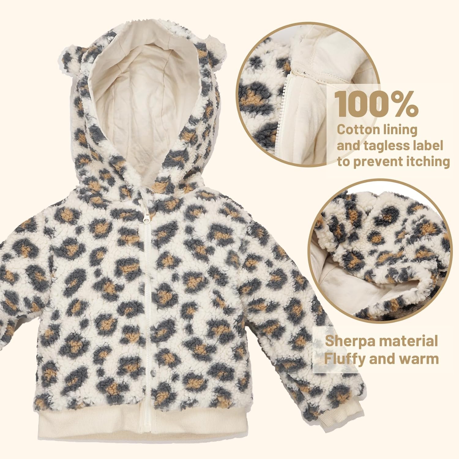 Baby Girl Fleece Jacket Coat - Soft, Warm & Cozy Fleece Winter Fall Jacket for Girls 3M-2T - Image 2