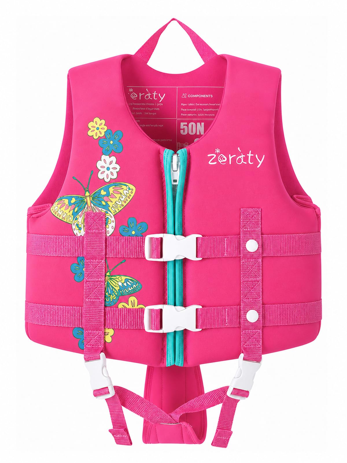 Zeraty Kids Swim Gilet d'aide à la Natation pour Tout-Petitsavec Sangle de sécurité réglable Age 1-9 Ans / 22-50Lbs