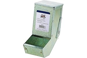 Pet Lodge Steel Small Animal Feeder with Lid: Keep Your Quail Well-Fed