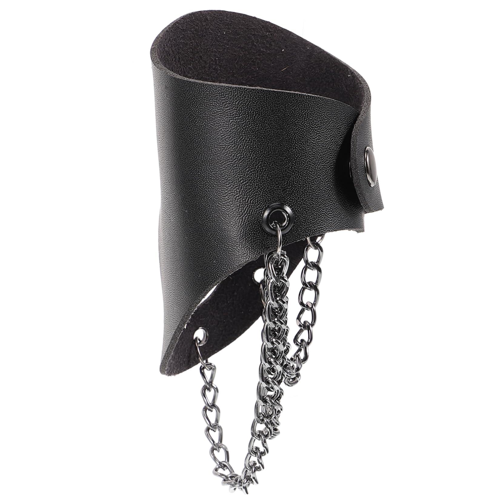 VANZACK Pcs Men's Leather Driving Gloves Fingerless Performance Gloves Button Stylish for Night Club Shows