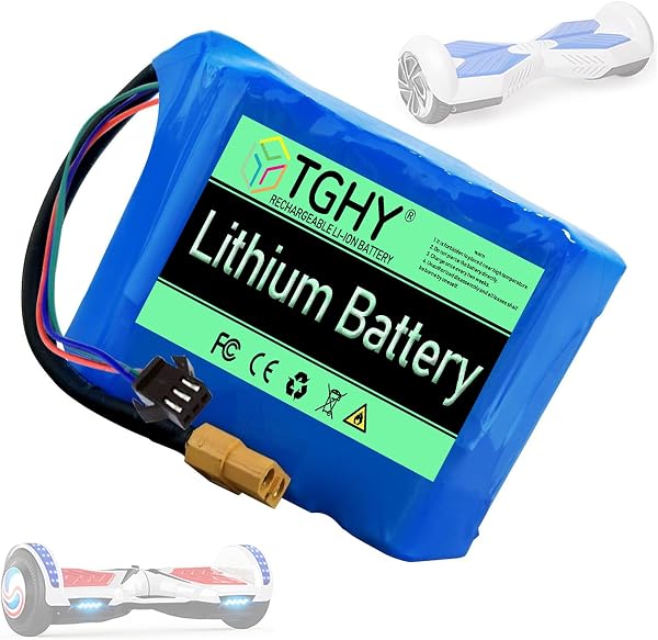 TGHY 25.2V Rechargeable Lithium Battery Pack 24V 4Ah Hoverboard Battery Replacement with XT60+SM for 100.8W or Less Balance car/Skateboards Motor - 1
