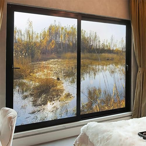 Miniatura 10 de Película de privacidad para ventana de polvo gris, adhesivos decorativos para ventana, calcomanías de control de calor, tinte de vinilo para