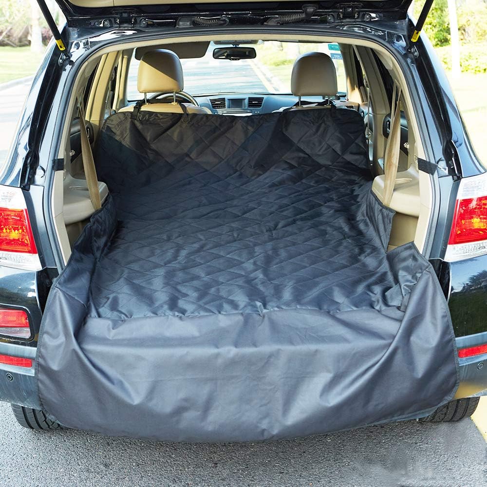 Cargo Cover Quilted Cargo Liner-OP903003 (2019 Popular Design) Universal for Fold Down Seat, Ford,Jeep,Trucks,Chevrolet,Pickup,Dogs,Pets, Waterproof, Heavy Duty and Nonslip, Size 106" L x 55" W