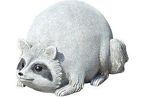 Whimsical Raccoon Statue: Roman 16278 Pudgy Pals Grey Garden Figurine!