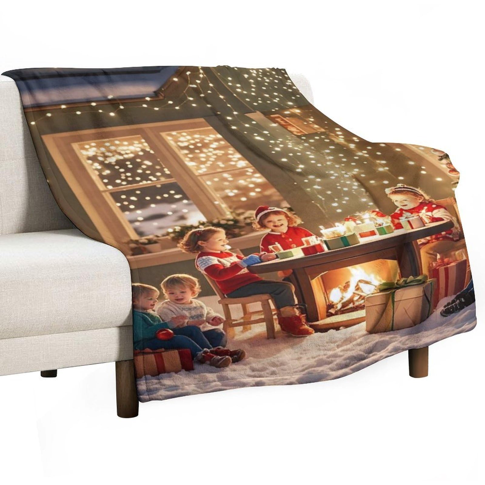 Couverture en flanelle 101x152 cm anti-boulochage pour lit et canapé