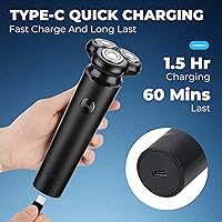 Vista 6 de PRITECH - Maquinilla de afeitar eléctrica para hombre maquinillas de afeitar eléctricas recargables inalámbricas maquinilla de afeitar eléctrica